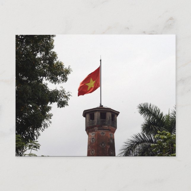 Postal torre de bandera de vietnam (Anverso)
