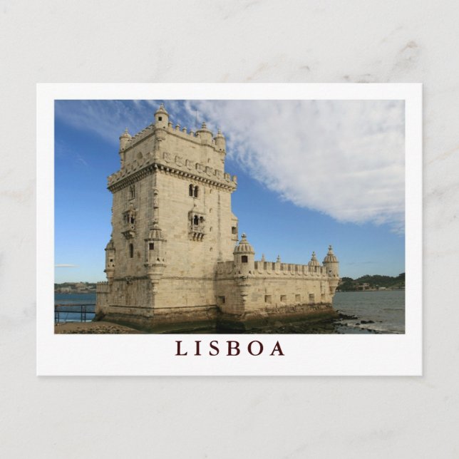 Postal "Torre de Belem, Lisboa" (Anverso)