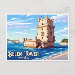 Postal Torre de Belém Lisboa Portugal