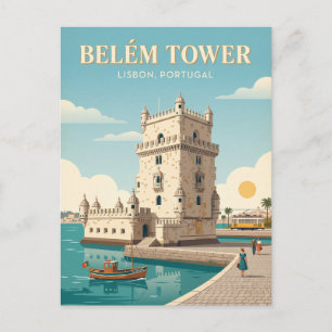 Postal Torre de Belém Lisboa Portugal