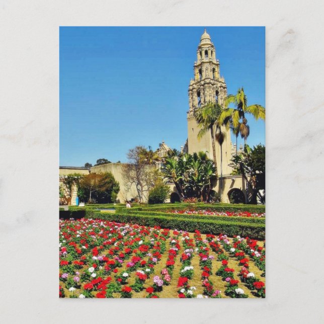 Postal Torre De California En Balboa Park (Anverso)