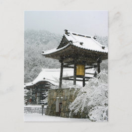 Postal Torre de campanas japonesa en nieve
