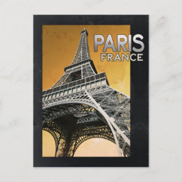 Postal torre de eiffel vintage