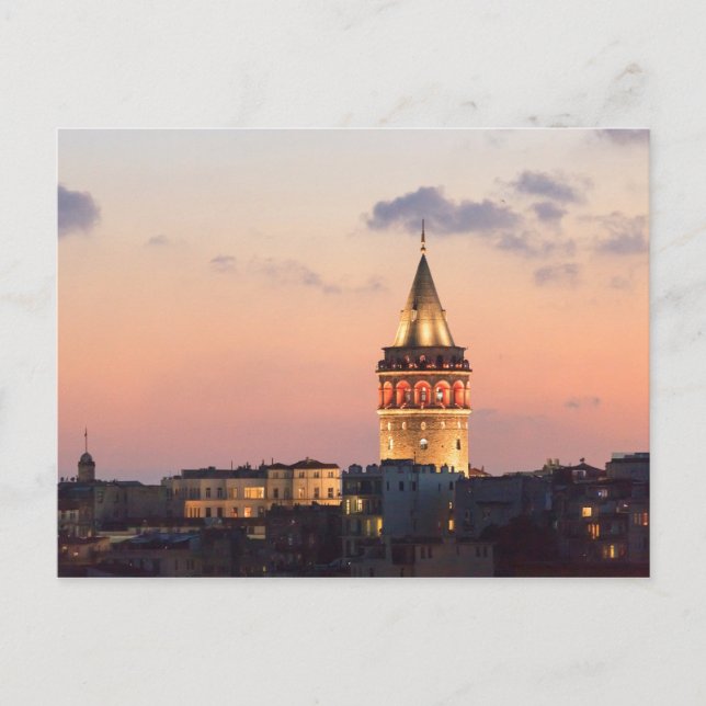 Postal Torre de Galata, Estambul (Anverso)