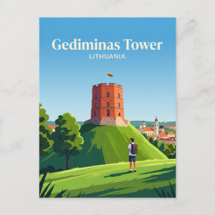 Postal Torre de Gediminas Lituania