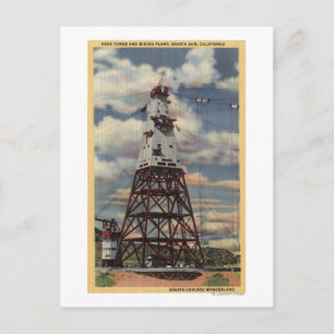 Postal Torre de la cabeza, planta de mezcla, presa de Sha