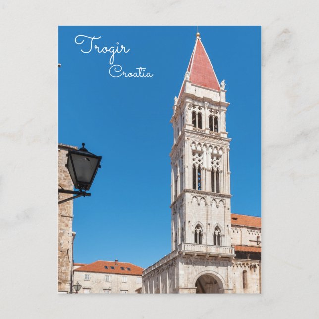 Postal Torre de la Catedral de San Lorenzo en Trogir - Cr (Anverso)