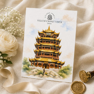 Postal Torre de la Grulla Amarilla China   Icono de Desti