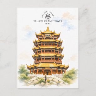 Postal Torre de la Grulla Amarilla China   Icono de Desti