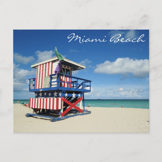 Postal Torre de la Guardia Florida de Miami Beach (Anverso)