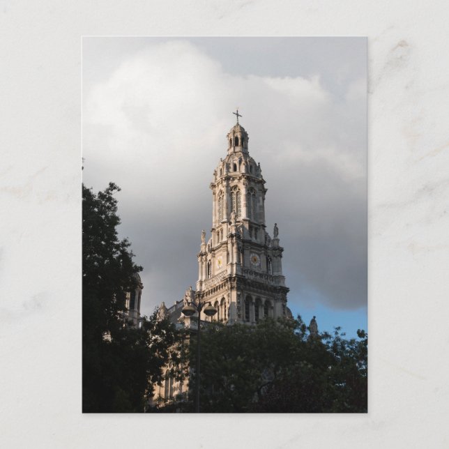 Postal Torre de la Iglesia Sainte-Trinité, París (Anverso)