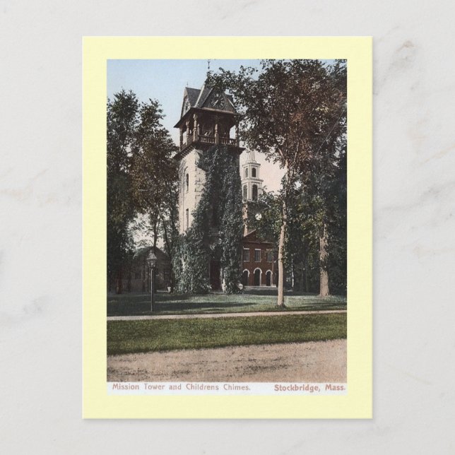 Postal Torre de la Misión, Stockbridge, Massachusetts Vin (Anverso)