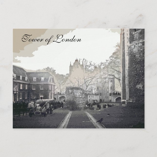Postal Torre de Londres por Alexandra Cook aka Linandara (Anverso)