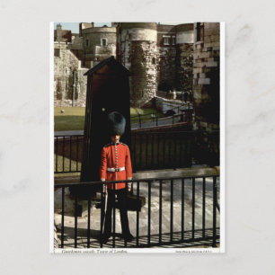 Postal Torre de Londres Retrato de Guardia Antiguo