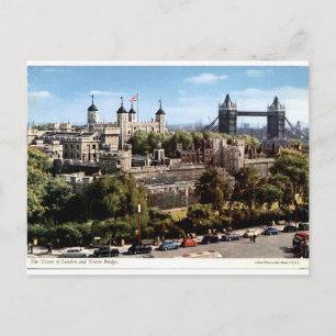 Postal Torre de Londres y Puente de la Torre Vista Vintag