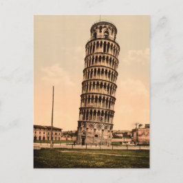 Postal Torre de Pisa con inclinación vintage