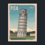 Postal Torre de Pisa Retro con inclinación de viaje vinta<br><div class="desc">Un oasis de descanso y relajación, el hotel le ofrecerá la renovación total a sólo unos pasos de puntos de interés turístico de la ciudad, como el Pisa, Pisa, Pisa. Este diseño, en tonos nostálgicos y motivos clásicos, refleja el encanto eterno de una de las maravillas arquitectónicas más reconocibles del...</div>