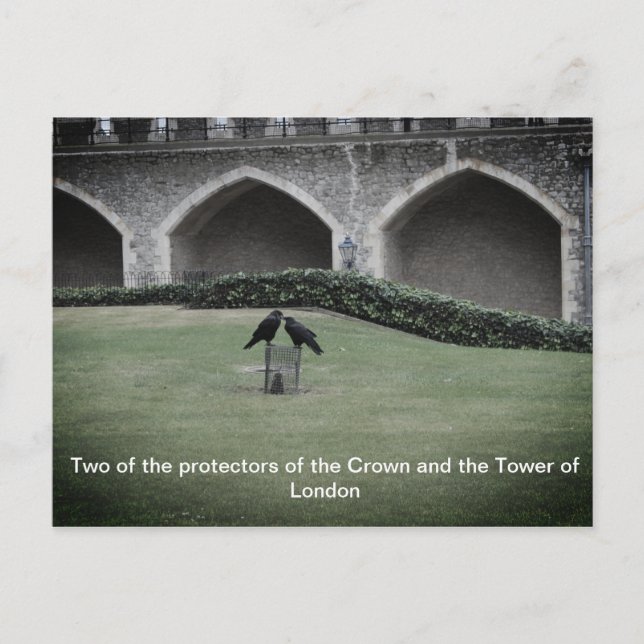 Postal Torre de Ravens de Londres (Anverso)