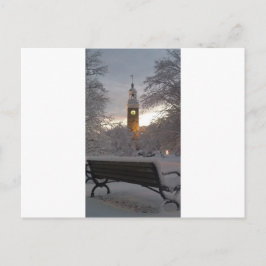 Postal Torre de Reloj con banco