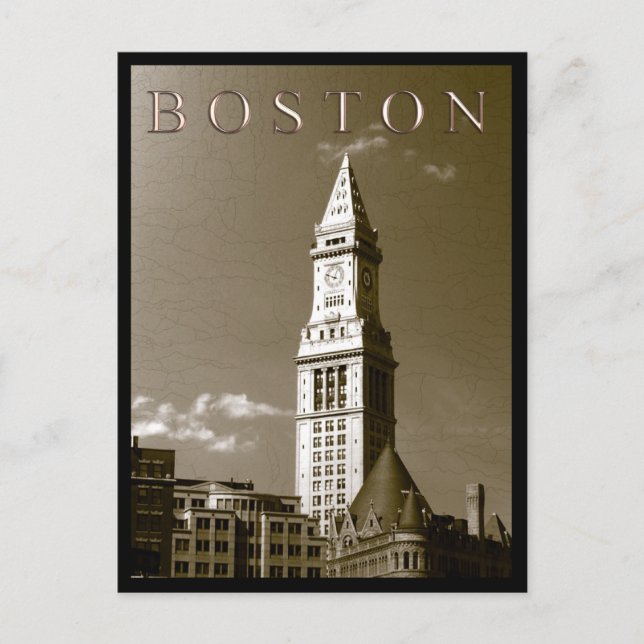 Postal Torre de reloj de la casa del personalizado (Anverso)