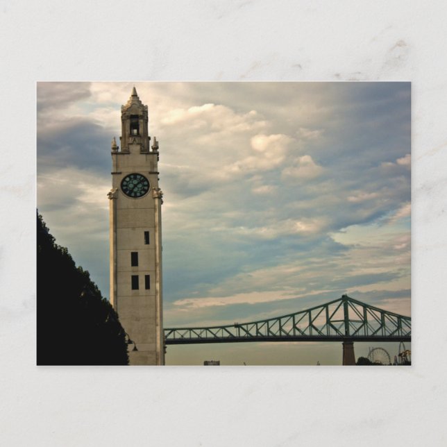 Postal Torre de reloj de Montreal (Anverso)