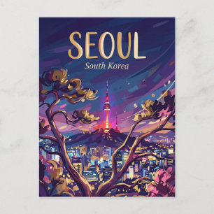 Postal Torre de Seúl Corea del Sur