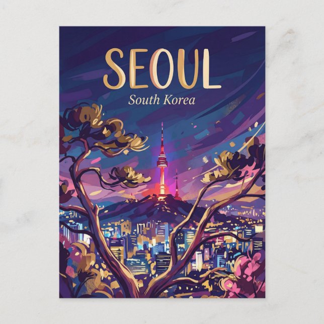 Postal Torre de Seúl Corea del Sur (Anverso)
