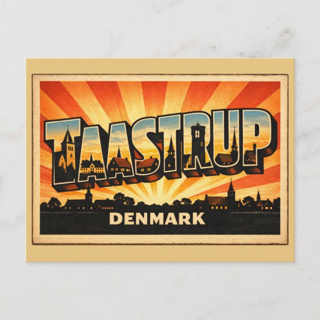Postal Torre de Taastrup Dinamarca (Anverso)