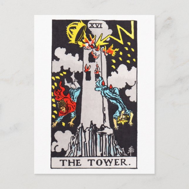Postal torre de tarot (Anverso)