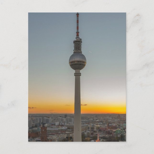 Postal Torre de televisión de Berlín, Fernsehturm Berlin, (Anverso)
