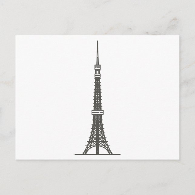 Postal torre de tokio Hitos mundiales (Anverso)