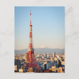 Postal Torre de Tokio y Fujisan