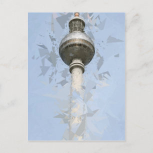 Postal Torre de TV de Berlín Arte de Viaje Abstracto Alem