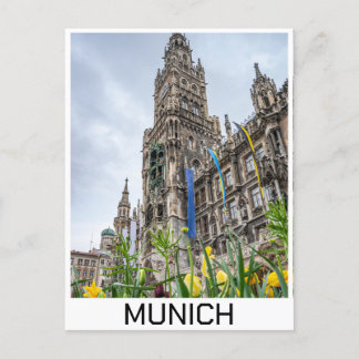 Postal Torre del Ayuntamiento de Múnich, Alemania