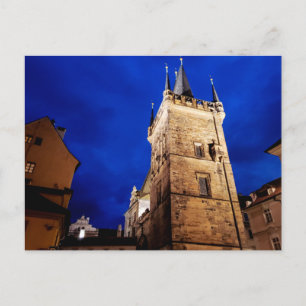 Postal Torre del Puente de la Ciudad Menor, Praga, Repúbl