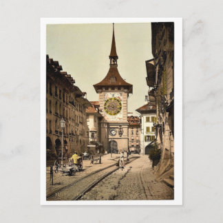 Postal Torre del reloj, Berna, Ciudad, Suiza
