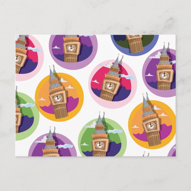 Postal Torre del Reloj Big Ben Westminster (Anverso)
