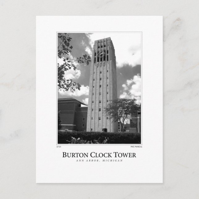 Postal Torre del Reloj de Burton (Anverso)