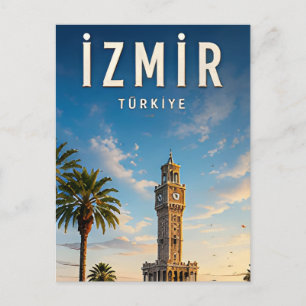 Postal 🌅 Torre del Reloj de Esmirna Turquía y vistas al