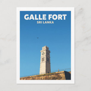 Postal Torre del Reloj de Galle Fort Regalo de Viaje a Sr