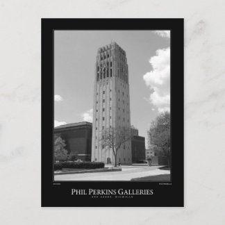 Postal Torre del reloj de la Universidad de Michigan