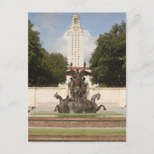 Postal Torre del reloj de la Universidad de Texad.