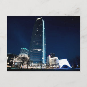 Postal Torre Devon de noche (Ciudad de Oklahoma, OK)