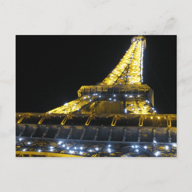 Postal Torre Eifel de noche (Anverso)