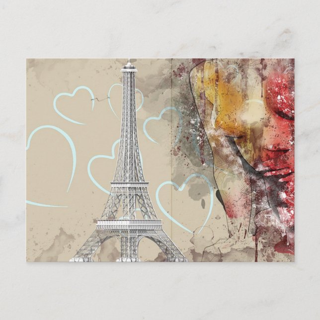 Postal Torre Eiffel (Anverso)