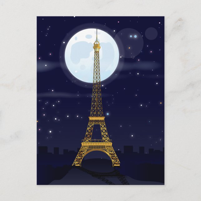 Postal Torre Eiffel (Anverso)