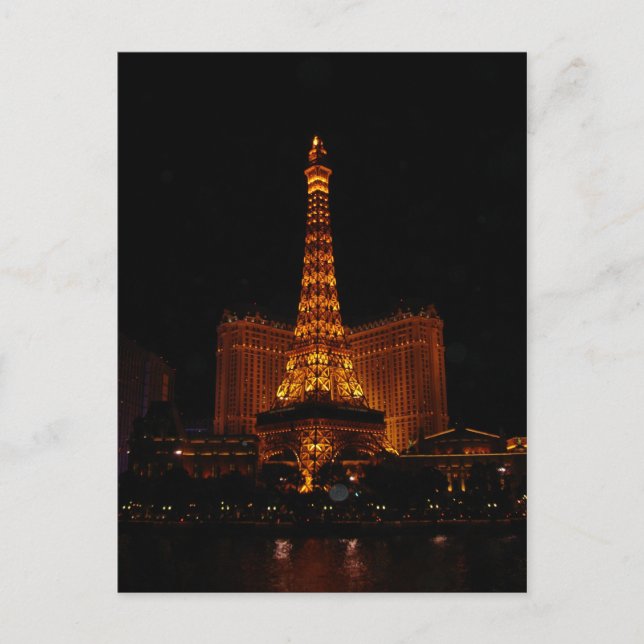 Postal Torre Eiffel, Casino de París, Las Vegas, NV (Anverso)