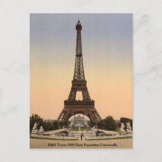 Postal Torre Eiffel de la Antigua Francia, Paris-Expo 190