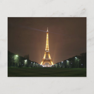 Postal Torre Eiffel de noche