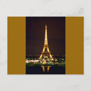 Postal Torre Eiffel de noche - Color